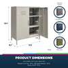 QE Bradford 2 Door Metal Storage Cabinet Navy  - Navy - N/A