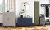 QE Bradford 2 Door Metal Storage Cabinet Navy  - Navy - N/A