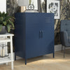QE Bradford 2 Door Metal Storage Cabinet Navy  - Navy - N/A