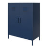 QE Bradford 2 Door Metal Storage Cabinet Navy  - Navy - N/A