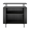 QE Wainwright Bar Cabinet Black Oak - Black Oak - N/A