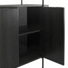 QE Wainwright Bar Cabinet Black Oak - Black Oak - N/A