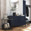 QE Bradford 2 Door Metal Accent Cabinet Navy  - Navy - N/A