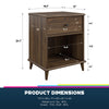 QE Farnsworth Nightstand Walnut - Florence Walnut - N/A
