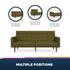 QE Wimberly Futon Green Linen - Olive Green