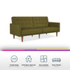 QE Wimberly Futon Green Linen - Olive Green