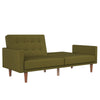 QE Wimberly Futon Green Linen - Olive Green