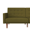 QE Wimberly Futon Green Linen - Olive Green
