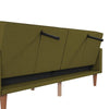 QE Wimberly Futon Green Linen - Olive Green