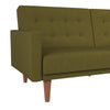 QE Wimberly Futon Green Linen - Olive Green