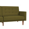 QE Wimberly Futon Green Linen - Olive Green