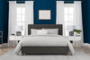 Emily Upholstered Bed (Double UK) Grey Linen - Grey Linen