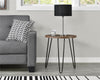 OWEN RETRO ROUND END TABLE WALNUT - Florence Walnut - N/A