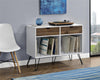 NOVOGRATZ CONCORD TURNTABLE STAND WITH DRAWERS WHITE/OAK - White - N/A