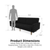 PAXSON CLIC CLAC SOFA BED LINEN BLACK - Black - N/A