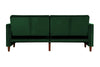 Pin Tufted Transitional Futon Velvet Green - Green