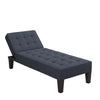 QE Adalynn Chaise Lounger Blue Linen - Blue - N/A