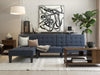 QE Adalynn Chaise Lounger Blue Linen - Blue - N/A