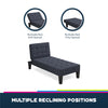 QE Adalynn Chaise Lounger Blue Linen - Blue - N/A