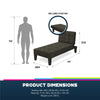 QE Adalynn Chaise Lounger Grey Linen - Gray - N/A