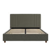 Queer Eye Charis Upholstered Bed, Light Gray Linen, Queen size  - Light Gray - N/A