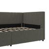 QE Charis Daybed W/Storage L/Grey Linen - Light Gray - N/A
