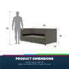 QE Charis Daybed W/Storage L/Grey Linen - Light Gray - N/A