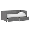 QE Charis Daybed W/Storage L/Grey Linen - Light Gray - N/A