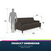 Queer Eye Asher Sofa & Couch, Light Gray Linen - Light Gray - N/A