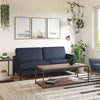 QE Asher Sofa Blue Linen - Blue - N/A