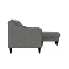 QE Brighton Sectional Sofa Grey Linen - Gray - N/A