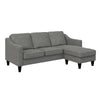 QE Brighton Sectional Sofa Grey Linen - Gray - N/A