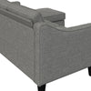 QE Brighton Sectional Sofa Grey Linen - Gray - N/A