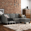 QE Brighton Sectional Sofa Grey Linen - Gray - N/A