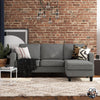 QE Brighton Sectional Sofa Grey Linen - Gray - N/A