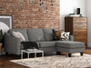 QE Brighton Sectional Sofa Grey Linen - Gray - N/A
