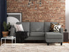 QE Brighton Sectional Sofa Grey Linen - Gray - N/A