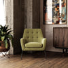 QE Brayden Upholstered Accent Chair Green - Green - N/A