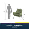 QE Brayden Upholstered Accent Chair Green - Green - N/A