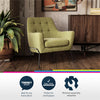QE Brayden Upholstered Accent Chair Green - Green - N/A