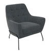 QE Brayden Accent Upholstered Chair Charcoal - Charcoal - N/A