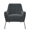 QE Brayden Accent Upholstered Chair Charcoal - Charcoal - N/A