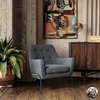 QE Brayden Accent Upholstered Chair Charcoal - Charcoal - N/A