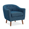 QE Brie Accent Chair Blue Linen - Blue Linen - N/A
