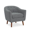 QE Brie Accent Chair Grey Linen - Grey Linen - N/A