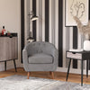 QE Brie Accent Chair Grey Linen - Grey Linen - N/A