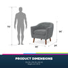 QE Brie Accent Chair Grey Linen - Grey Linen - N/A