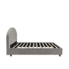 QE Aspen Upholstered Bed L/Grey Velvet King UK - Light Gray - Queen