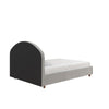 QE Aspen Upholstered Bed L/Grey Velvet King UK - Light Gray - Queen