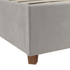 QE Aspen Upholstered Bed L/Grey Velvet King UK - Light Gray - Queen